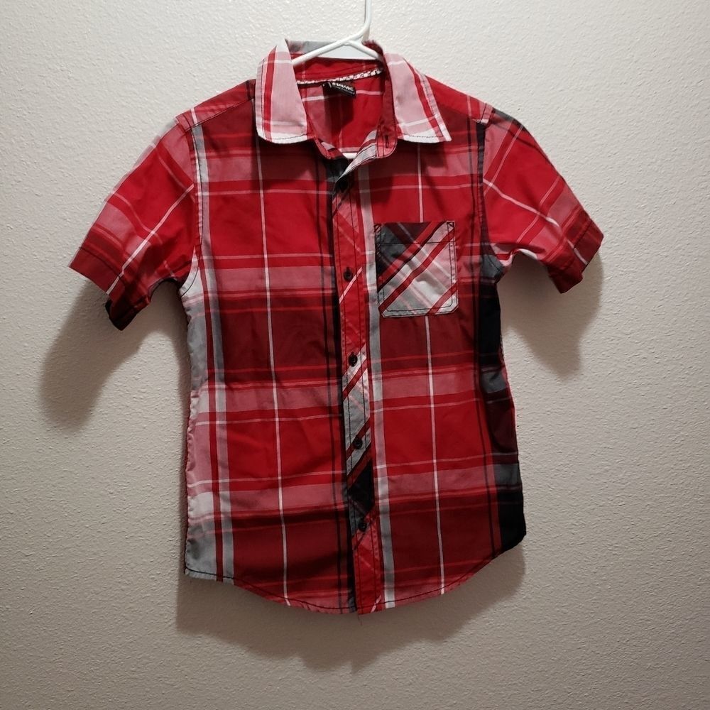 Hawk red plaid shirt size 11/13